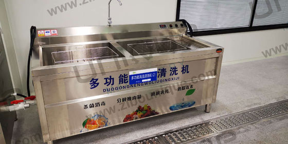 1800*800*950 mm Acero inoxidable 304 Lavadora con burbujas de verduras y pepinos