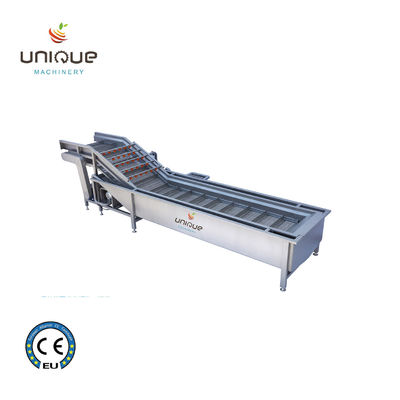 Máquina de lavado de verduras para la línea de procesamiento de inundación de burbujas de chilli de frutas y verduras