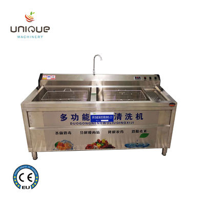 Máquina de lavado de frutas y verduras de acero inoxidable con ozono para 200-400 kg/h Capacidad