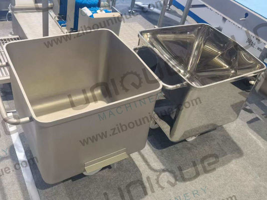 Trolley de carne para el transporte de pollo, carne de res y pescado en plantas de transformación 200L SUS304