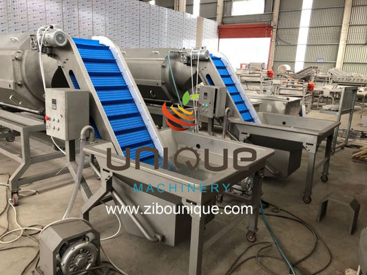 Máquina de lavado de verduras de buena eficacia de 380 V para el procesamiento de verduras a gran escala