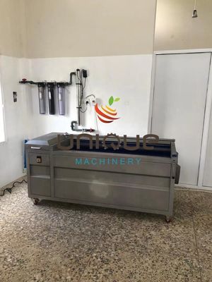 Lavadora eléctrica para pelar papas con rodillos, máquina de limpieza para pelar, nombre de salida Papas peladas