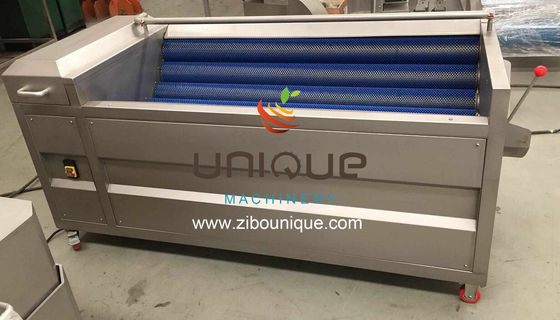 Lavadora eléctrica para pelar papas con rodillos, máquina de limpieza para pelar, nombre de salida Papas peladas