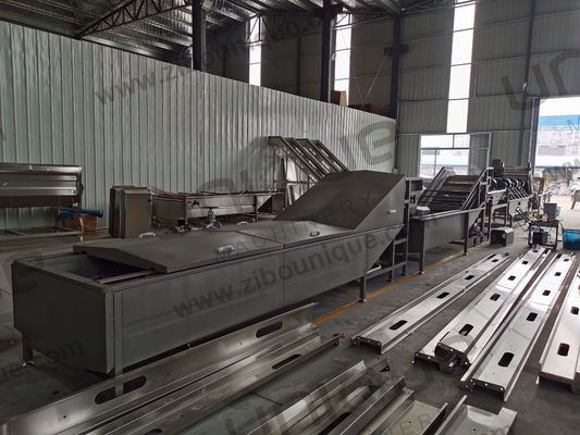 Máquina de blanqueo de frutas y verduras de acero inoxidable 304 para la producción a gran escala