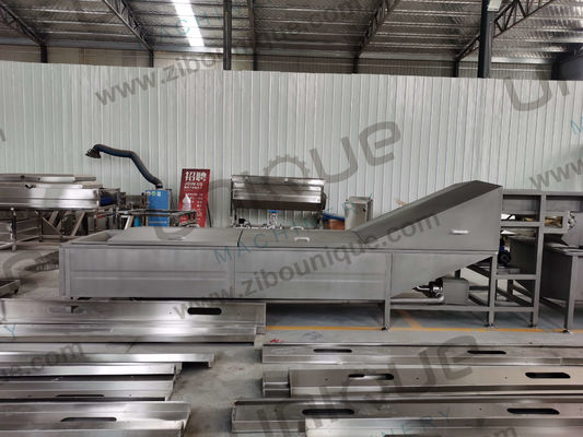 Máquina de blanqueo de frutas y verduras de acero inoxidable 304 para la producción a gran escala