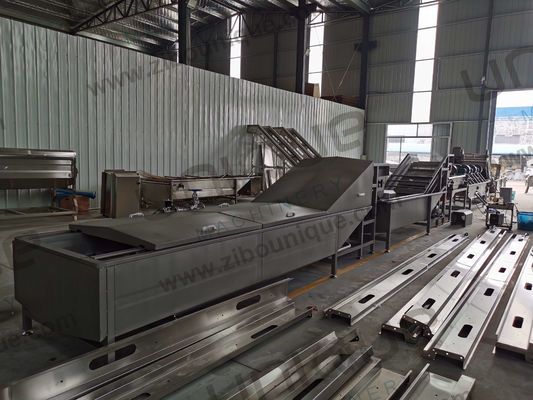 1Equipo de blanqueo de vegetales de 5 kW para plátanos y cocos de tensión personalizada