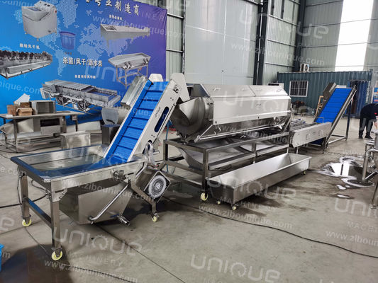 Acero inoxidable 304 Lavadora automática de jengibre y máquina de limpieza de yuca Año 2021