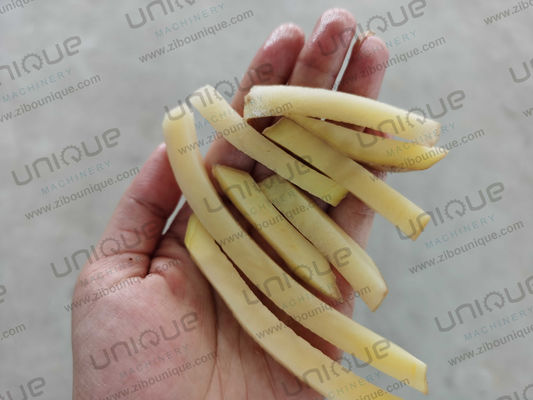Máquina avanzada de cortar patatas fritas de hierbas verdes y patatas dulces Taro de Zibo Unique Machinery