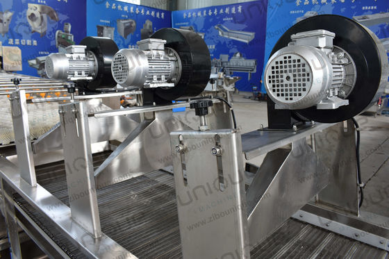 Cinturón de rollo de aire caliente, transportador de malla, ventiladores de alta presión, secador de aire para frutas y verduras