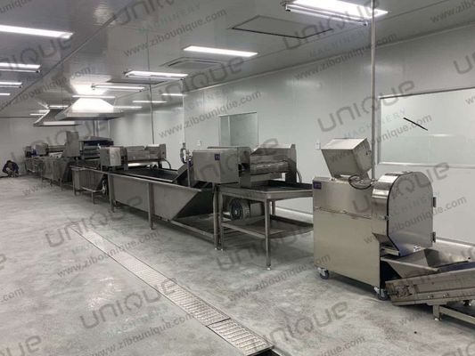 Máquina de lavado y blanqueo de coliflor de brócoli para la línea de producción de verduras congeladas