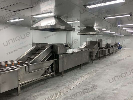 Máquina de lavado y blanqueo de coliflor de brócoli para la línea de producción de verduras congeladas