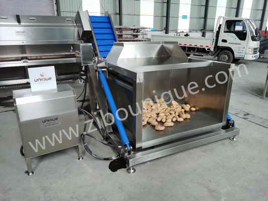 Máquina hidráulica para descargar sin complicaciones las verduras de raíz y más