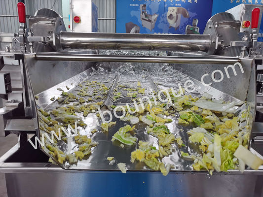 Máquina de lavado de repollo de acero inoxidable de 4,4 kW para esterilización de verduras y ensaladas