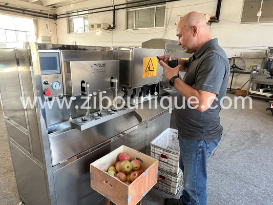 Máquina automática industrial para pelar y descascar manzanas de caqui para el procesamiento de alimentos