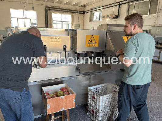 Máquina automática industrial para pelar y descascar manzanas de caqui para el procesamiento de alimentos