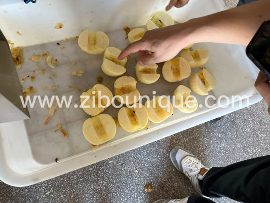 Máquina automática industrial para pelar y descascar manzanas de caqui para el procesamiento de alimentos