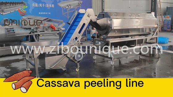 Máquina rotativa de pelar el rábano de patata dulce con operación de producción automática