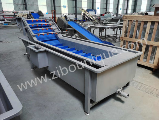 1000-1500 kg/h Capacidad Lavadora de frutas y hortalizas de hoja de ensalada