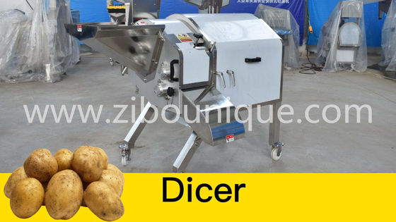 Máquina de corte de cebolla industrial con eficiencia de corte de cubo de verduras eléctrico de 1.5kw