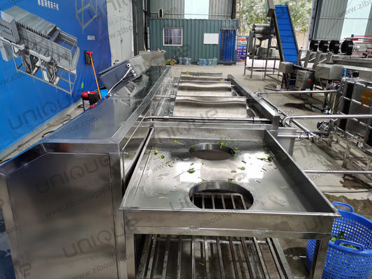 Máquina de lavar verduras de tres depósitos de múltiples funciones para cocinas ocupadas