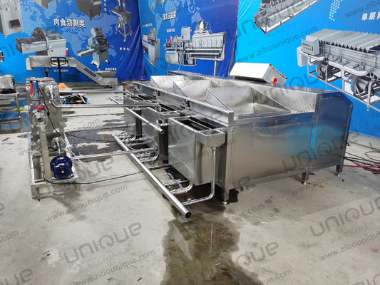 Máquina de lavar verduras de tres depósitos de múltiples funciones para cocinas ocupadas
