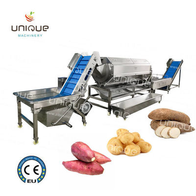 Máquina para pelar la yuca para la línea continua de pelar las raíces de las verduras en grandes tiendas de alimentos